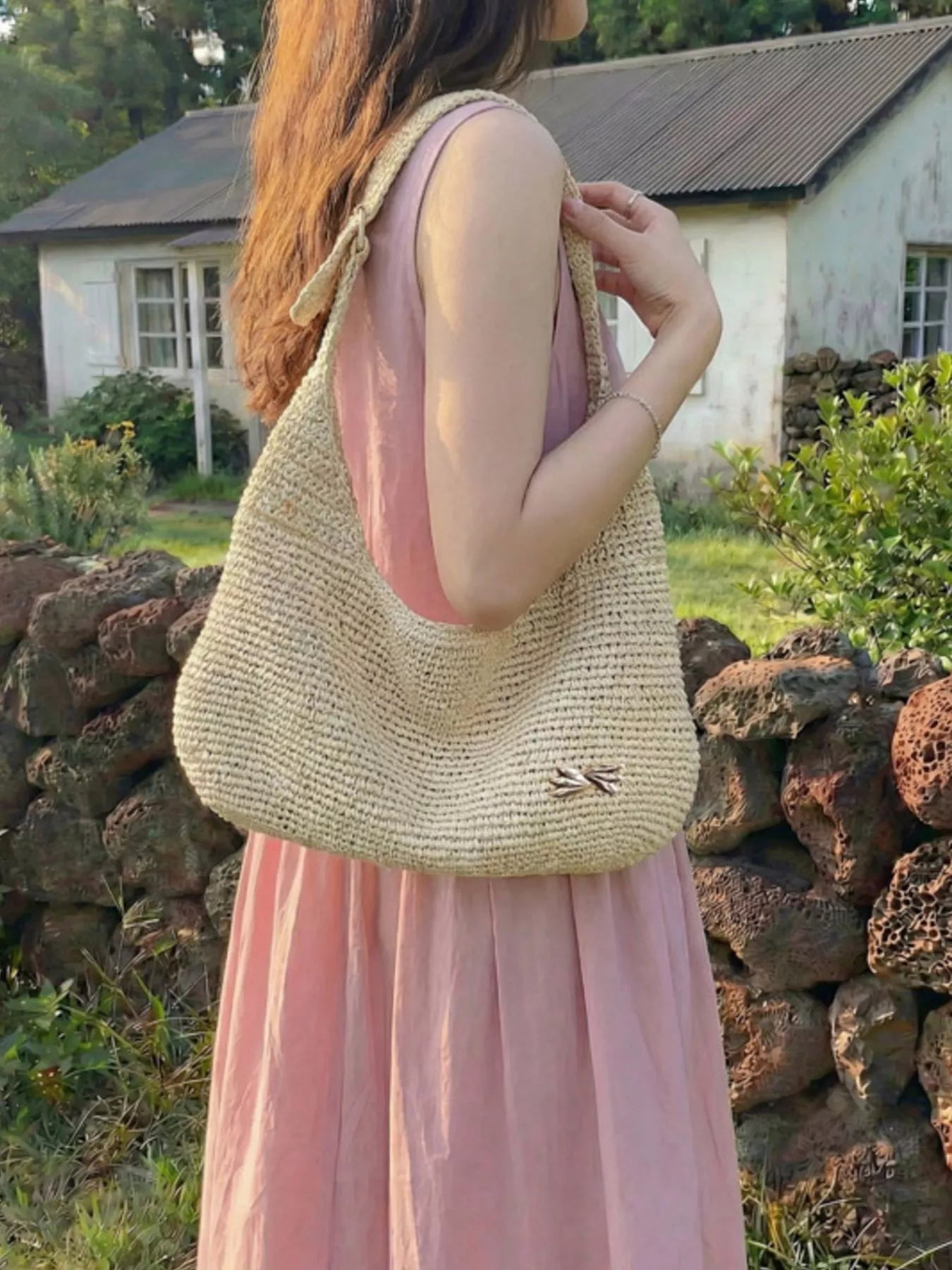 Woven Casual Beach Shoulder Bag