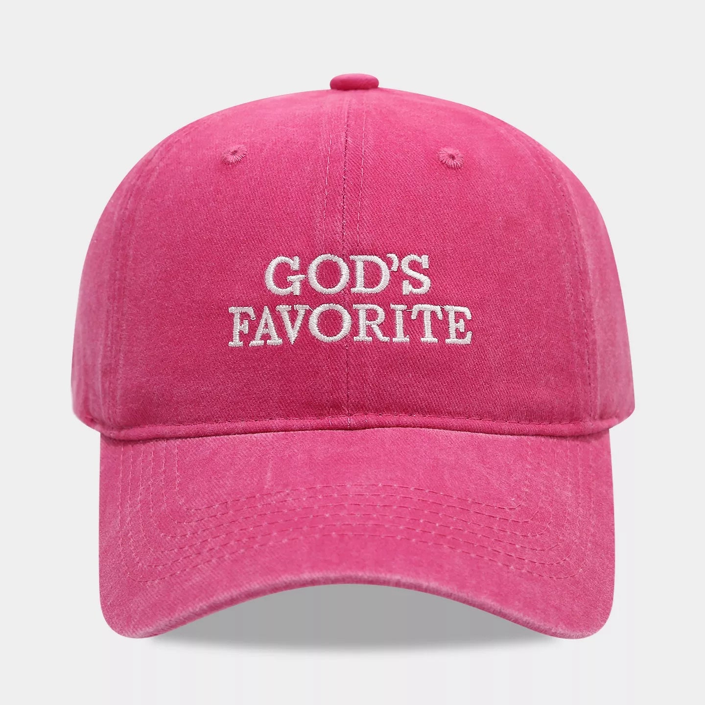 Embroidered Washed Baseball Cap