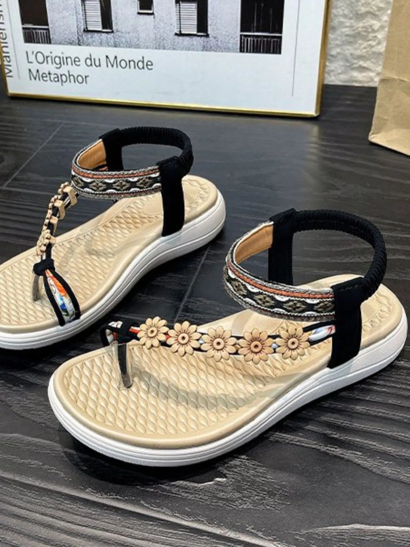Flower Ankle Strap Sandals