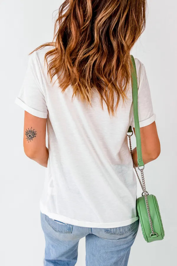 MAMA Letter Crew Neck Tee