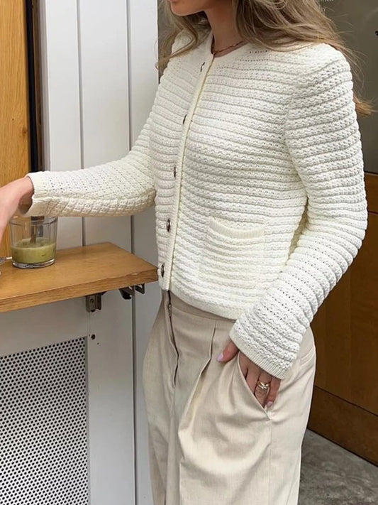 Button-Down Long Sleeve Cardigan