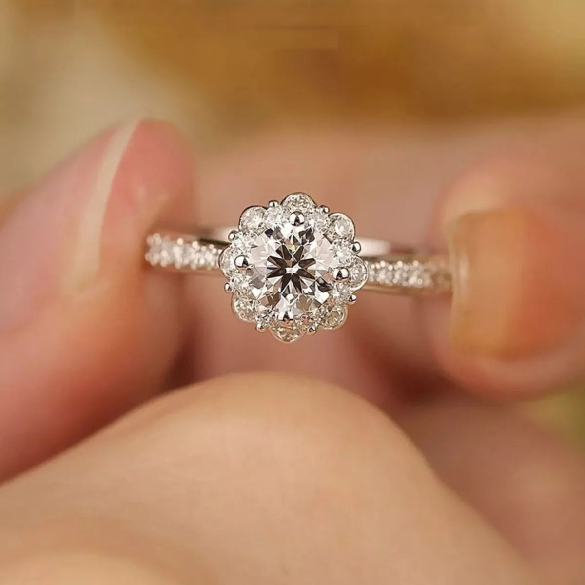 1 Carat 925 Sterling Silver Moissanite Ring