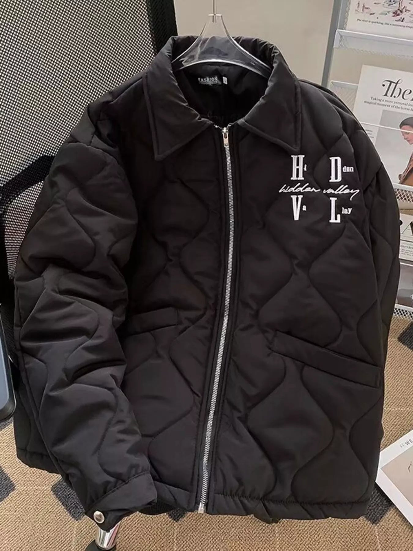Men's Plus Size Quilted Zip-Up Outerwear