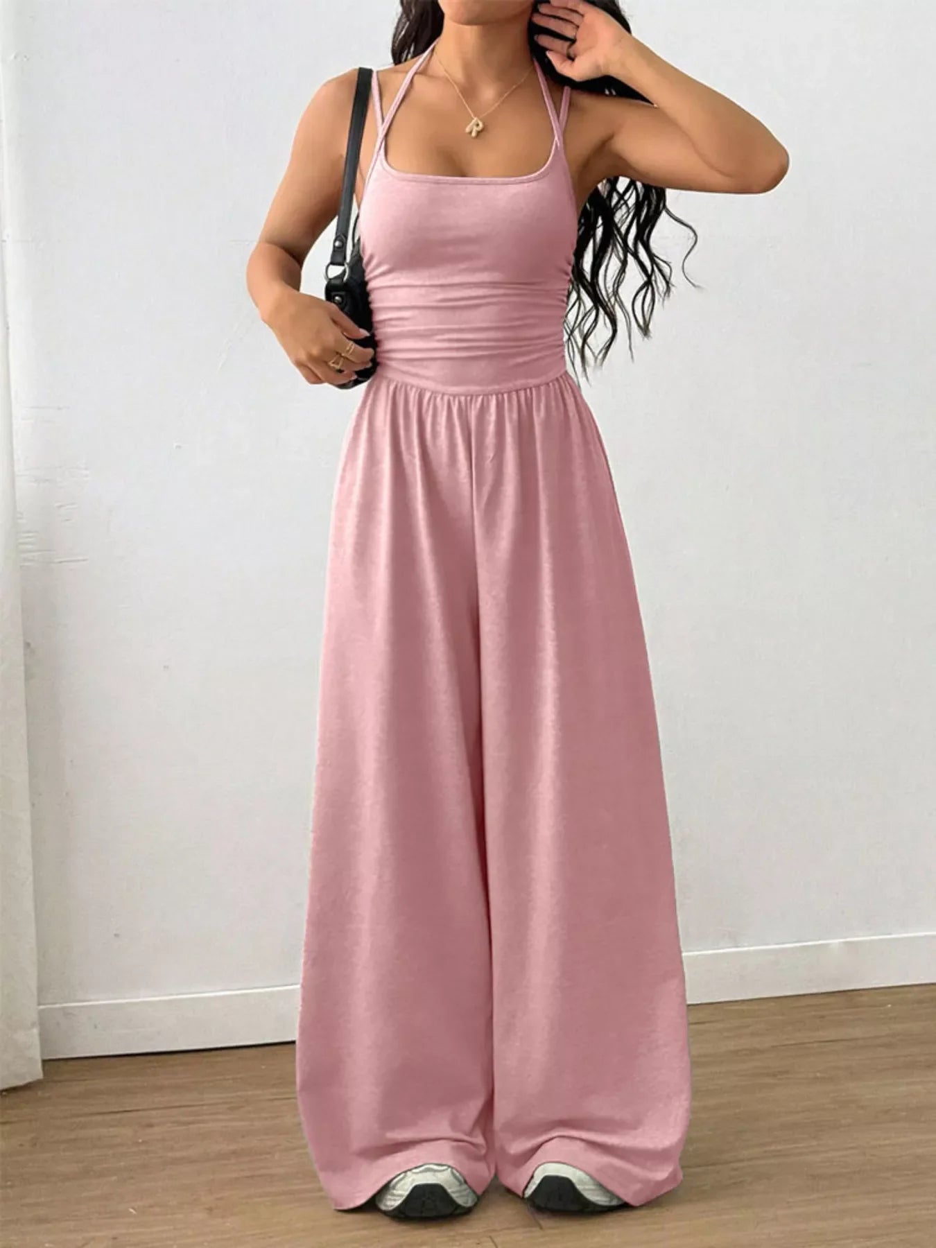Spaghetti Strap Wide-Leg Jumpsuit