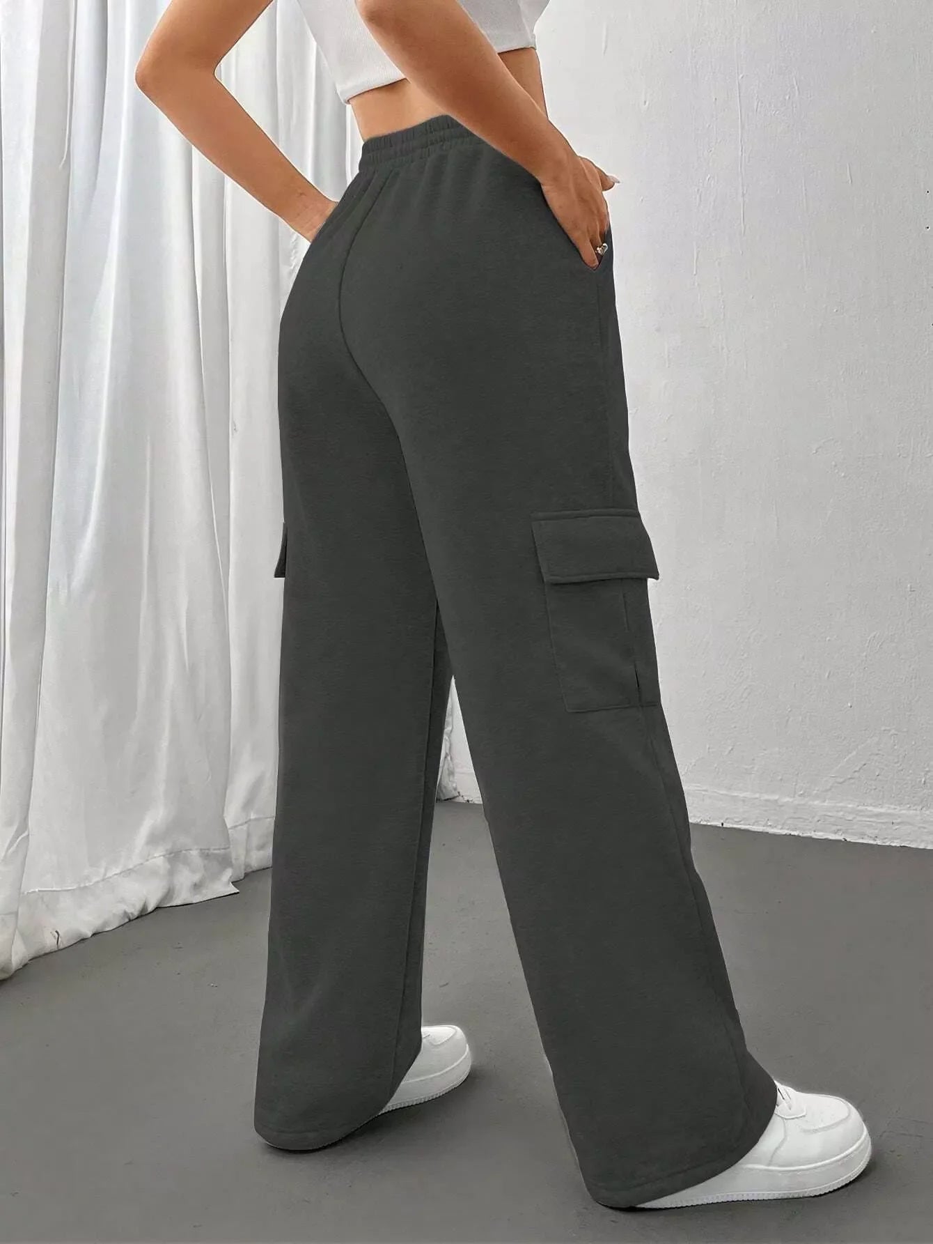 Relaxed Fit Pants with Drawstring Waist