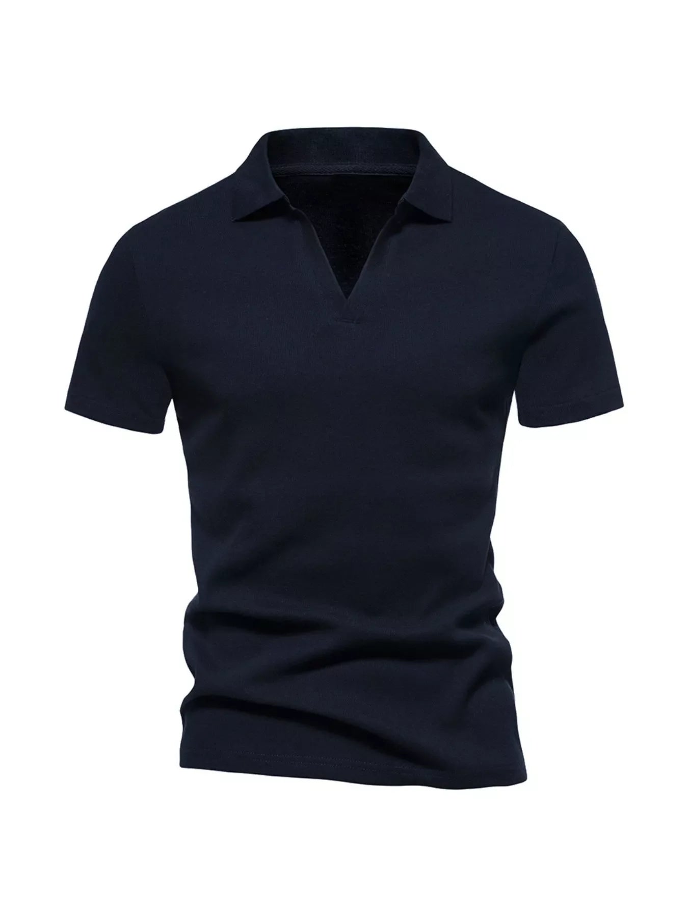 Men's Plus Size Casual Notched Short Sleeve Polo