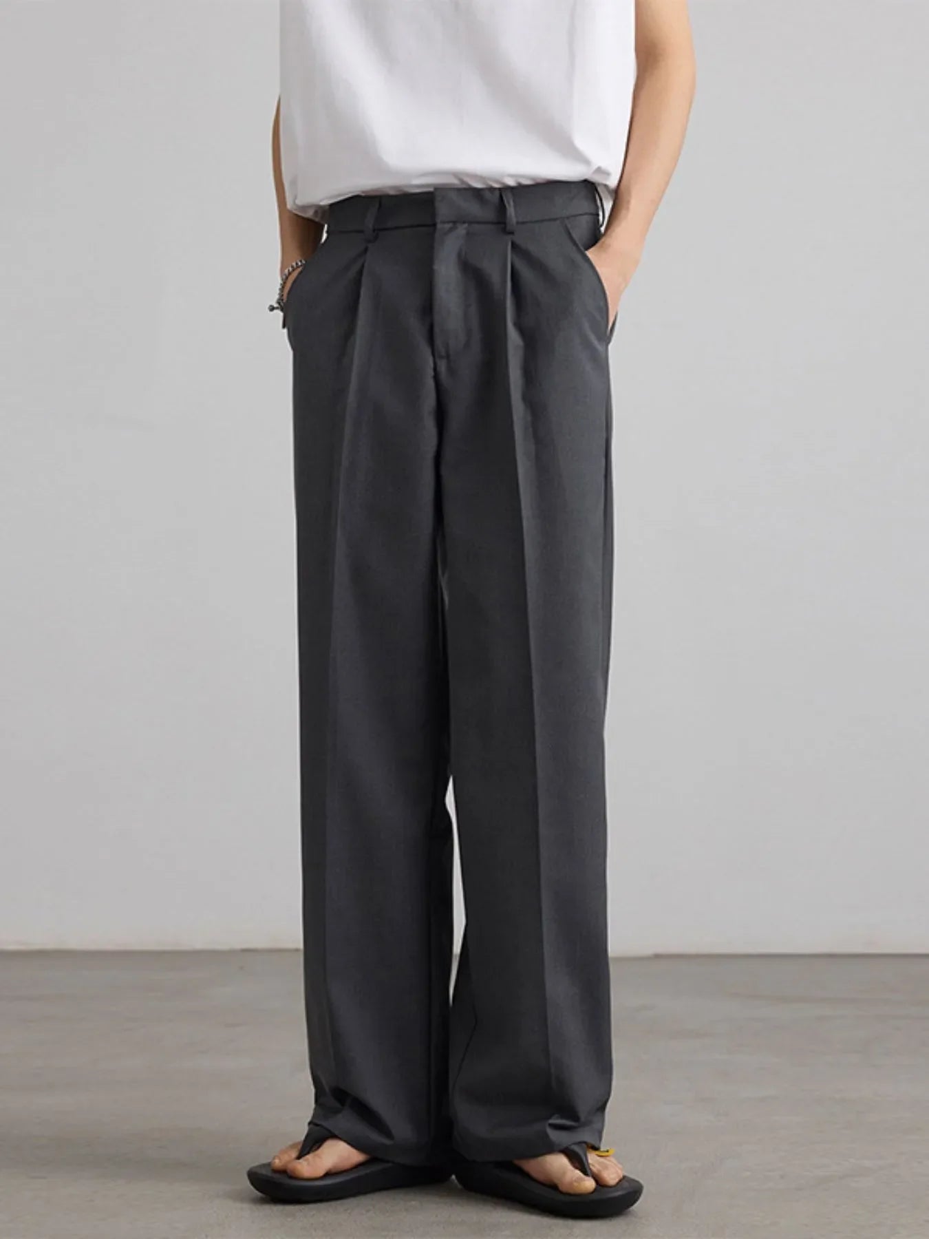 Men's Wide Leg Pleated Flowy Drape Pants