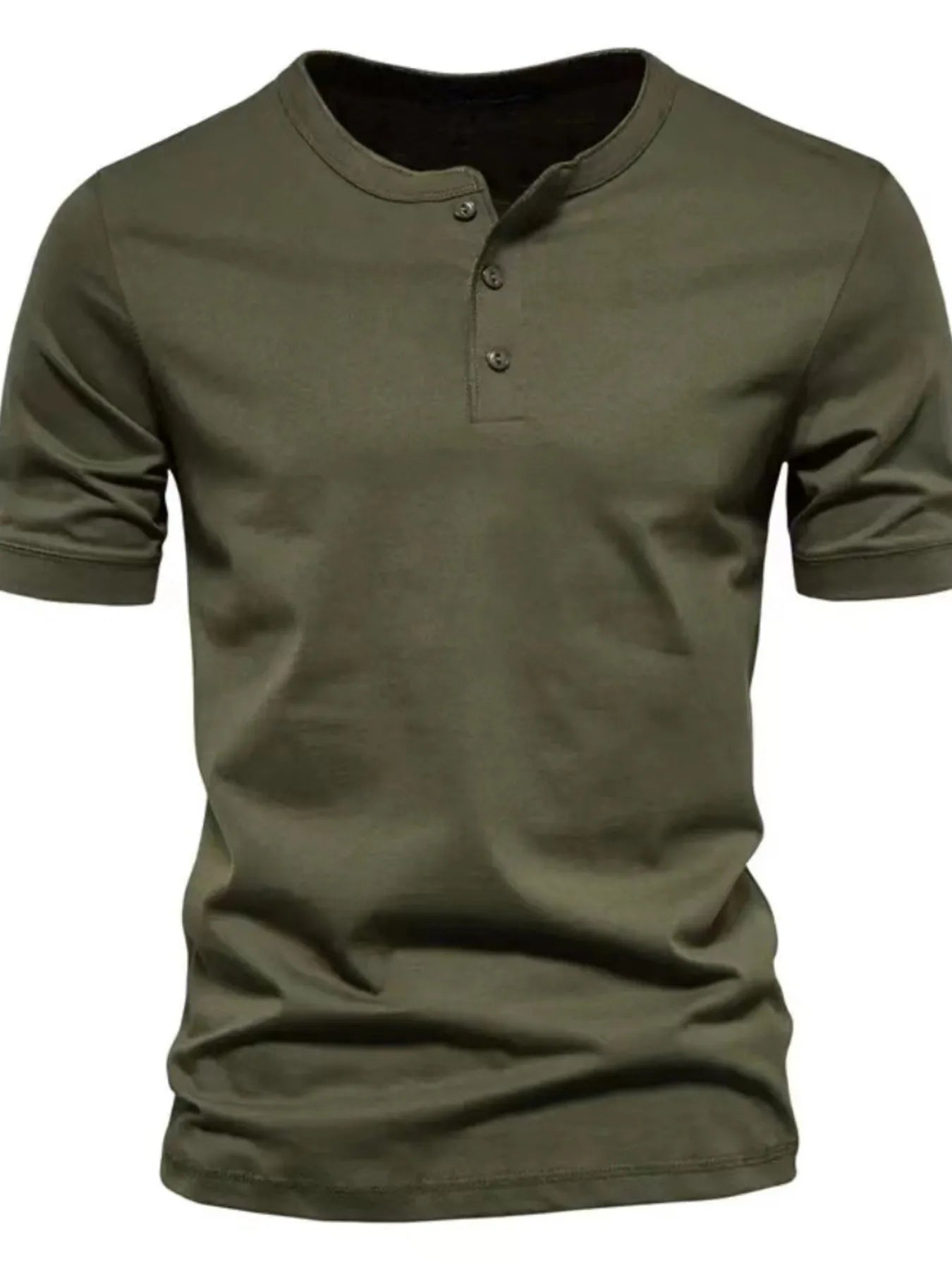 Men's Full Size Button Detail Short Sleeve Top Plus Size