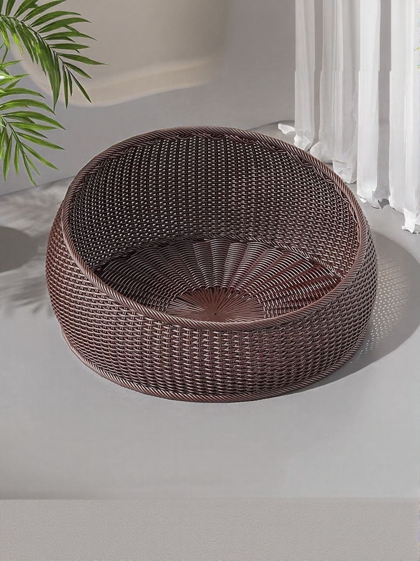 Round Woven Rattan Pet Nest