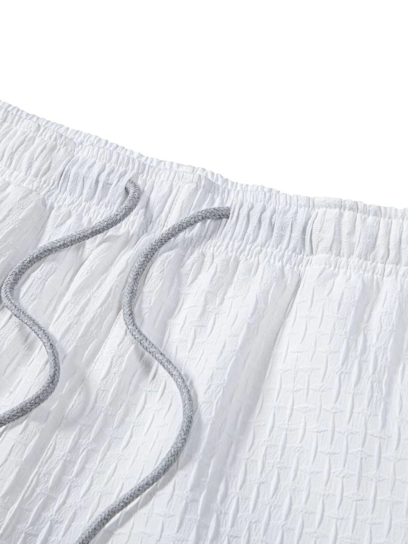 Men's Classic Textured Shorts with Elastic Waist