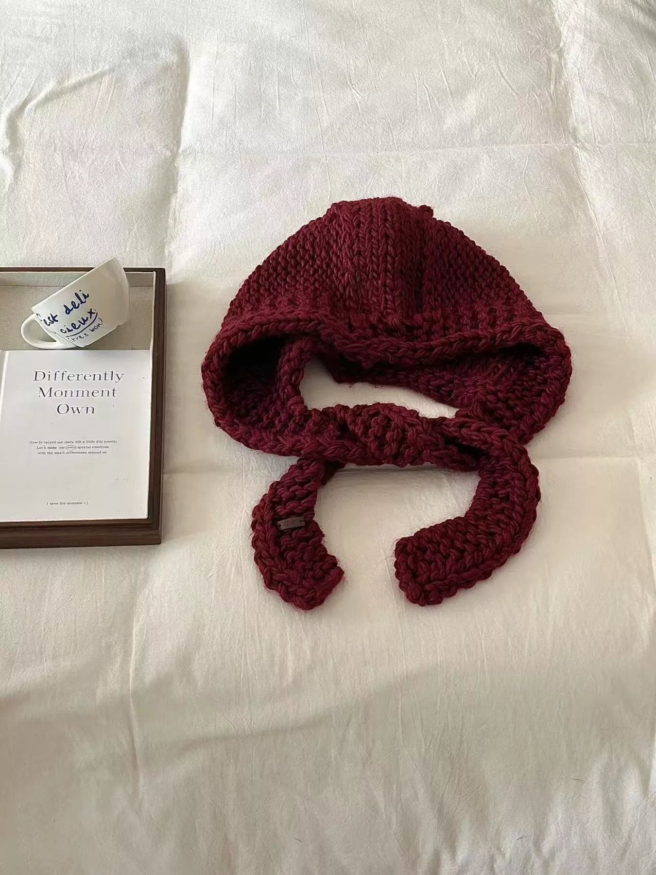 Knitted Earflap Beanie Hat