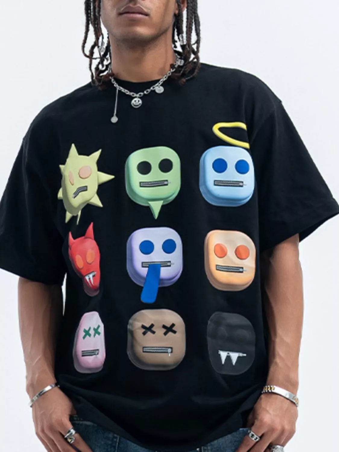 Men's Graphic Round Neck Short Sleeve T-Shirt