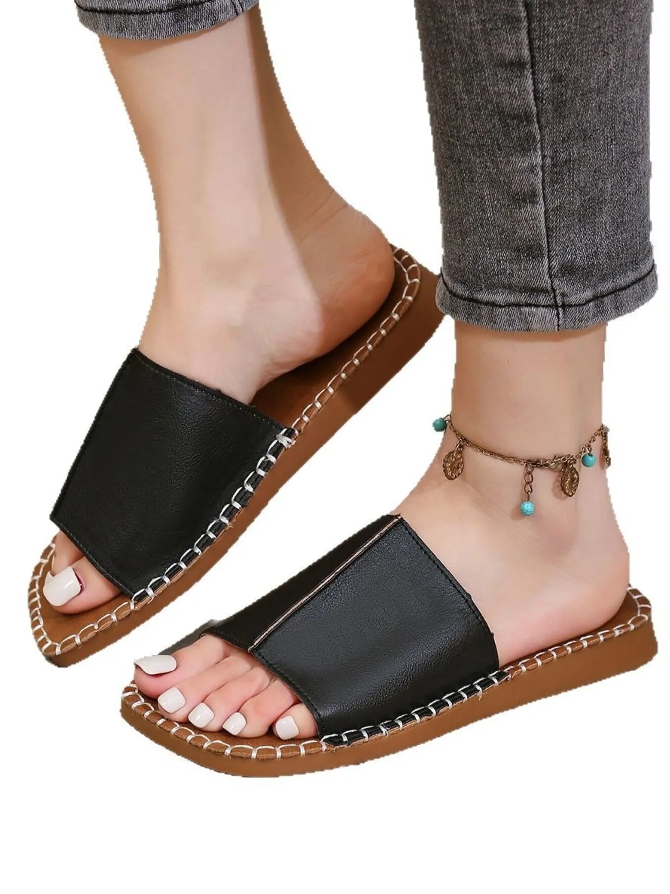 Open Toe Flats Sandals