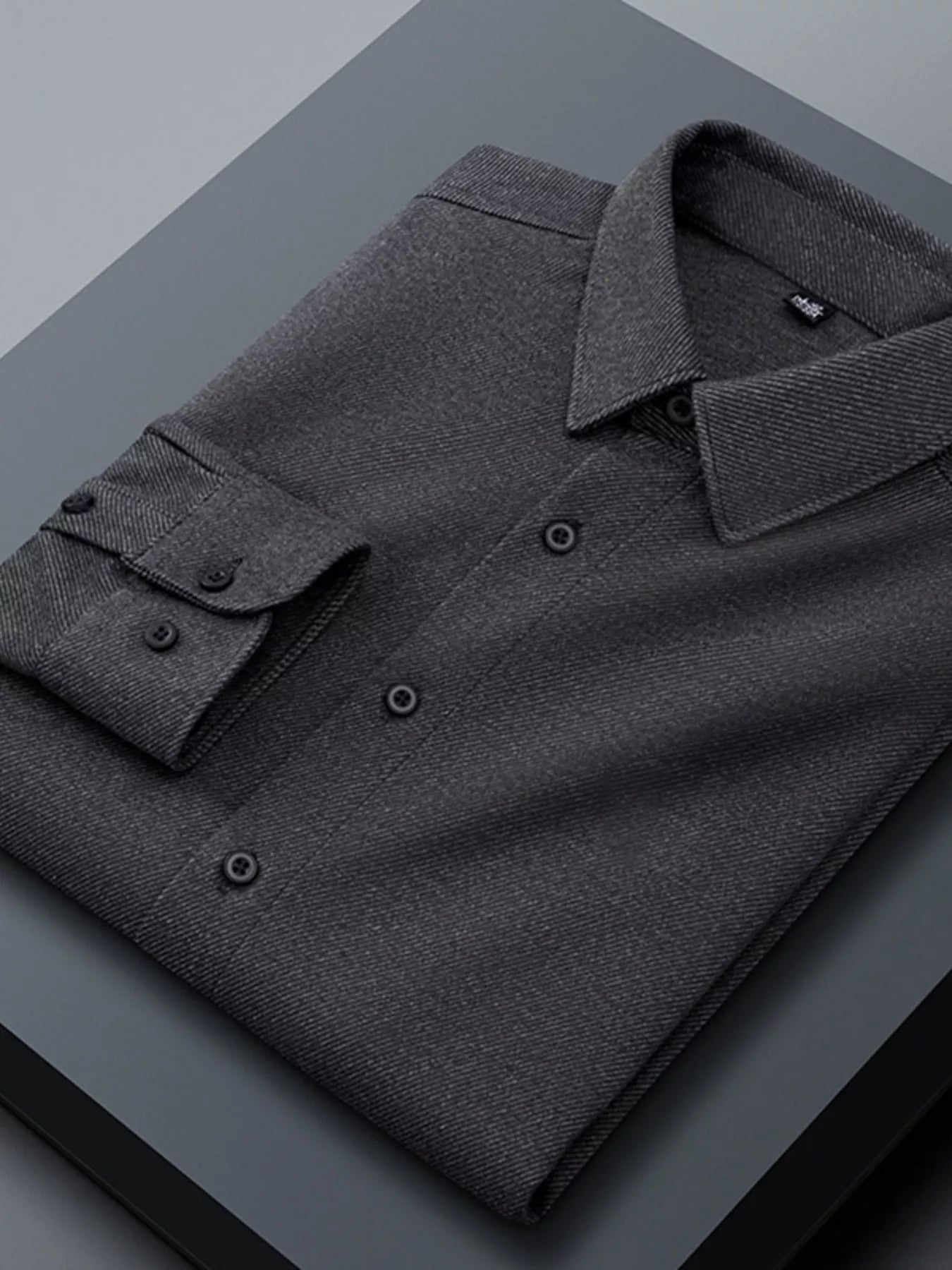 Men's Plus Size Casual Long Sleeve Button-Down Shirt