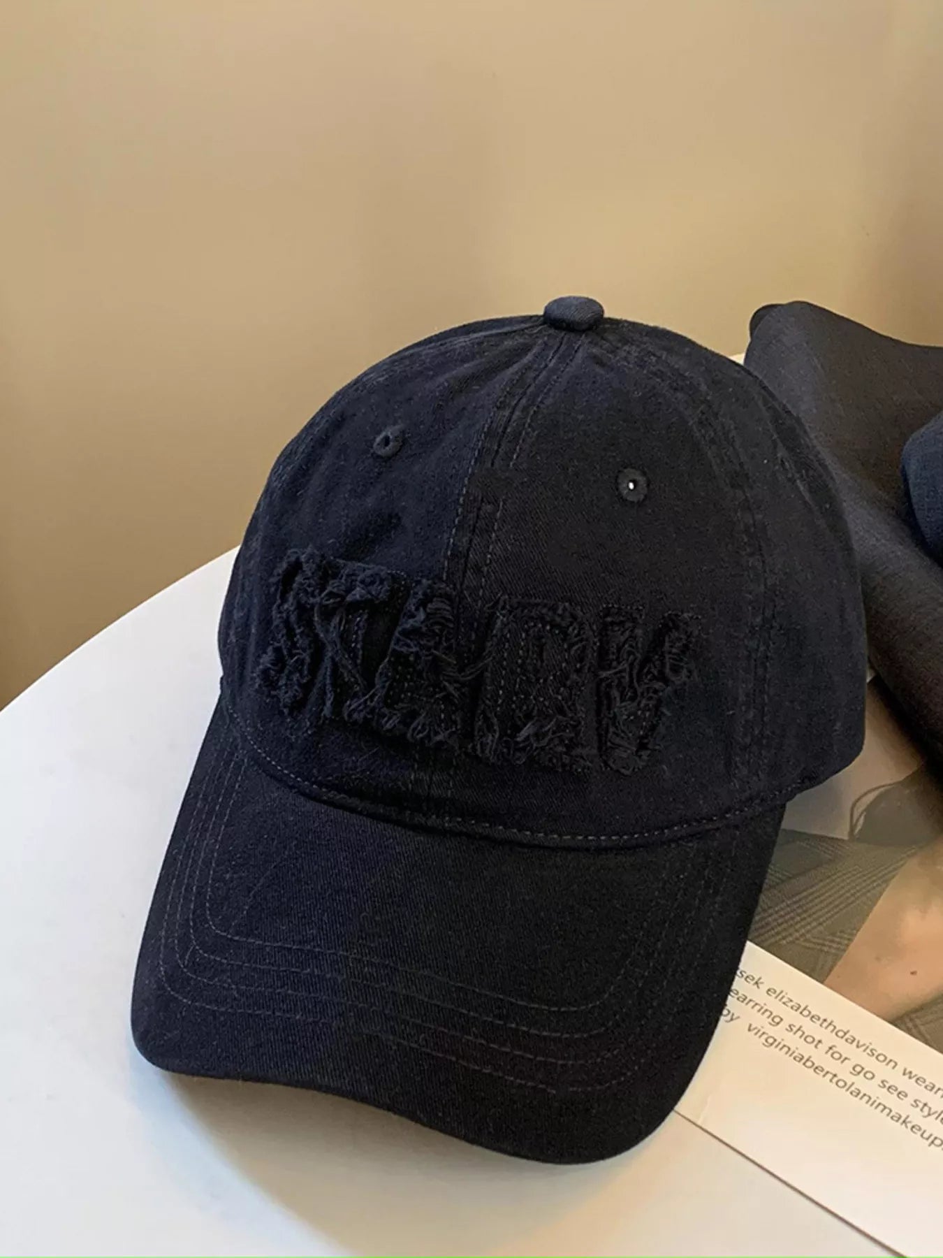 Frayed Letter Baseball Cap