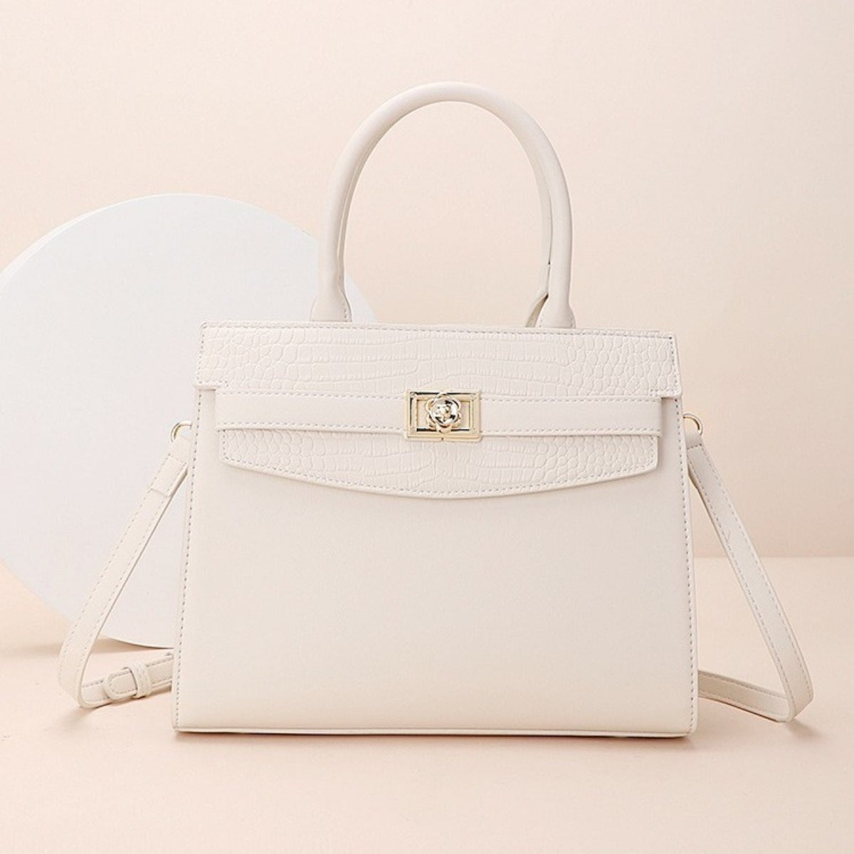 Top Handle Leather Handbag