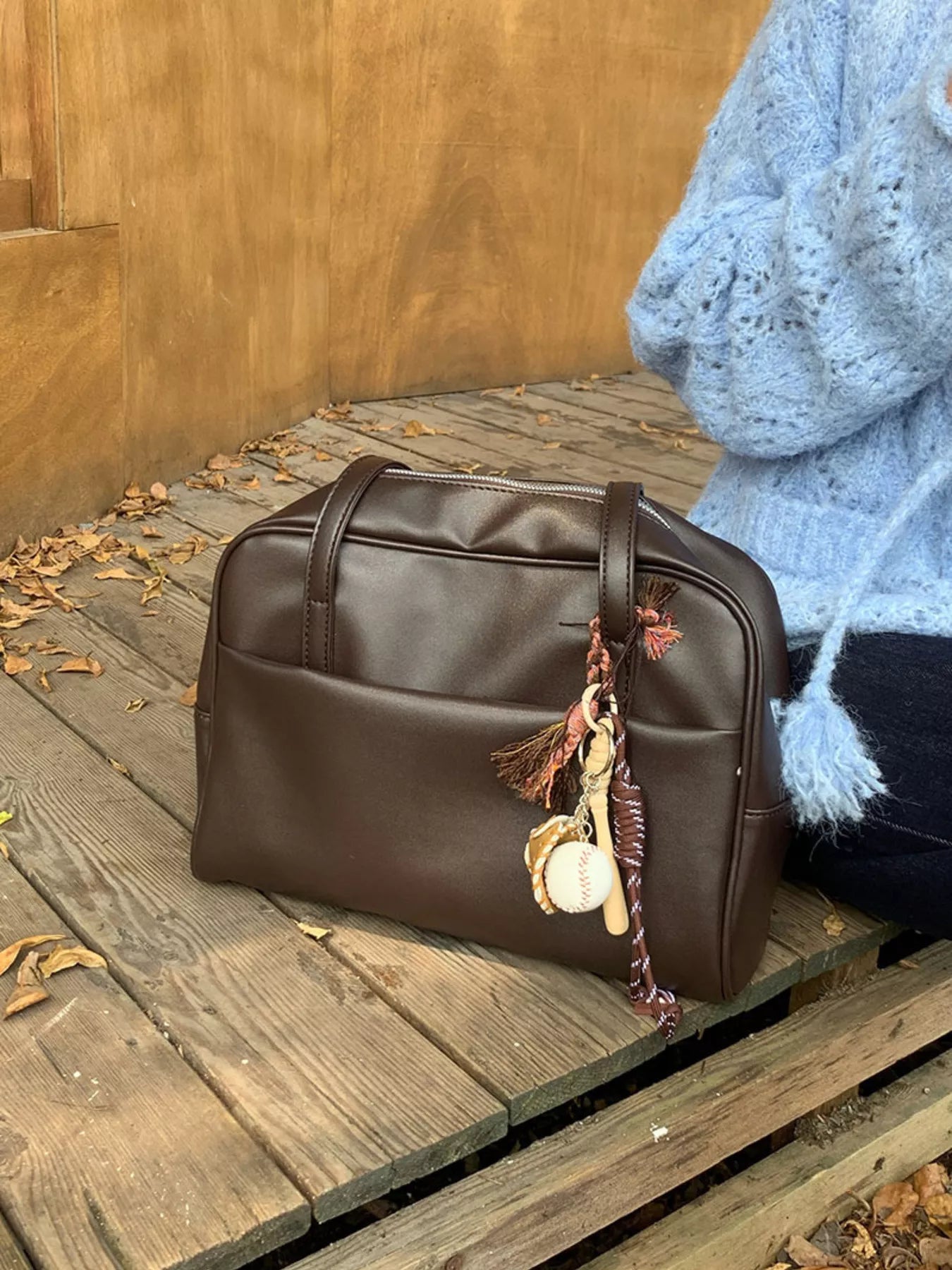 Classic Style Faux Leather Tote Bag