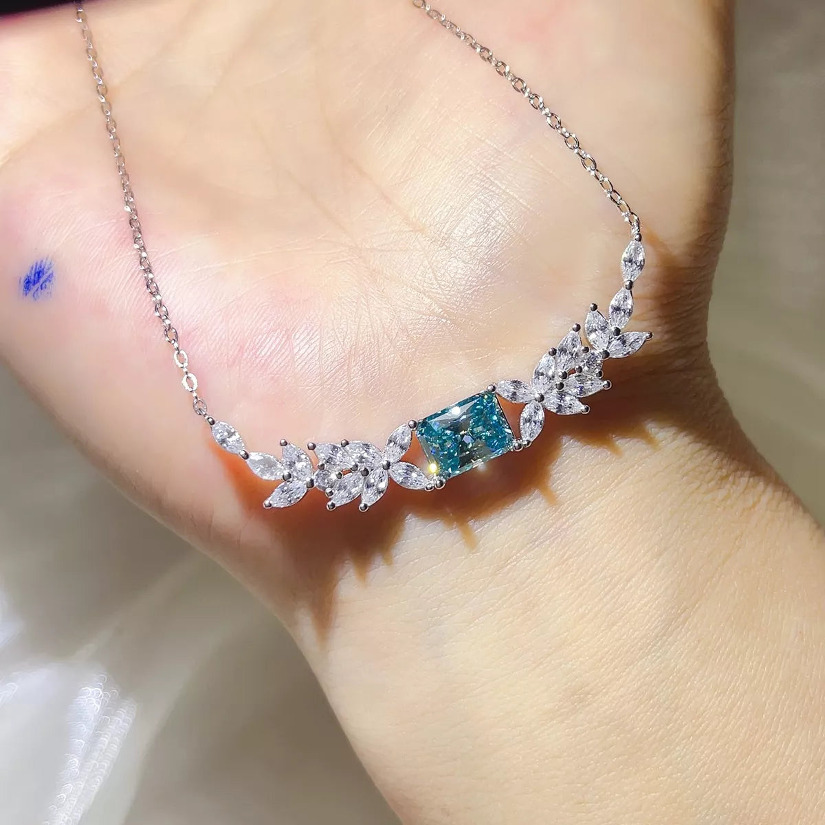 2 Carat 925 Sterling Silver Moissanite Necklace