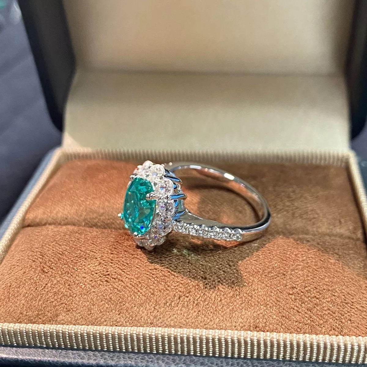 925 Sterling Silver Emerald Ring