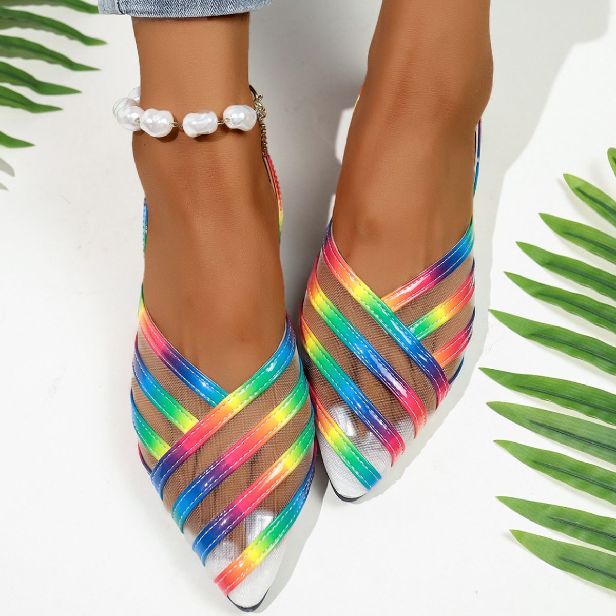Point Toe Slingback Sandals