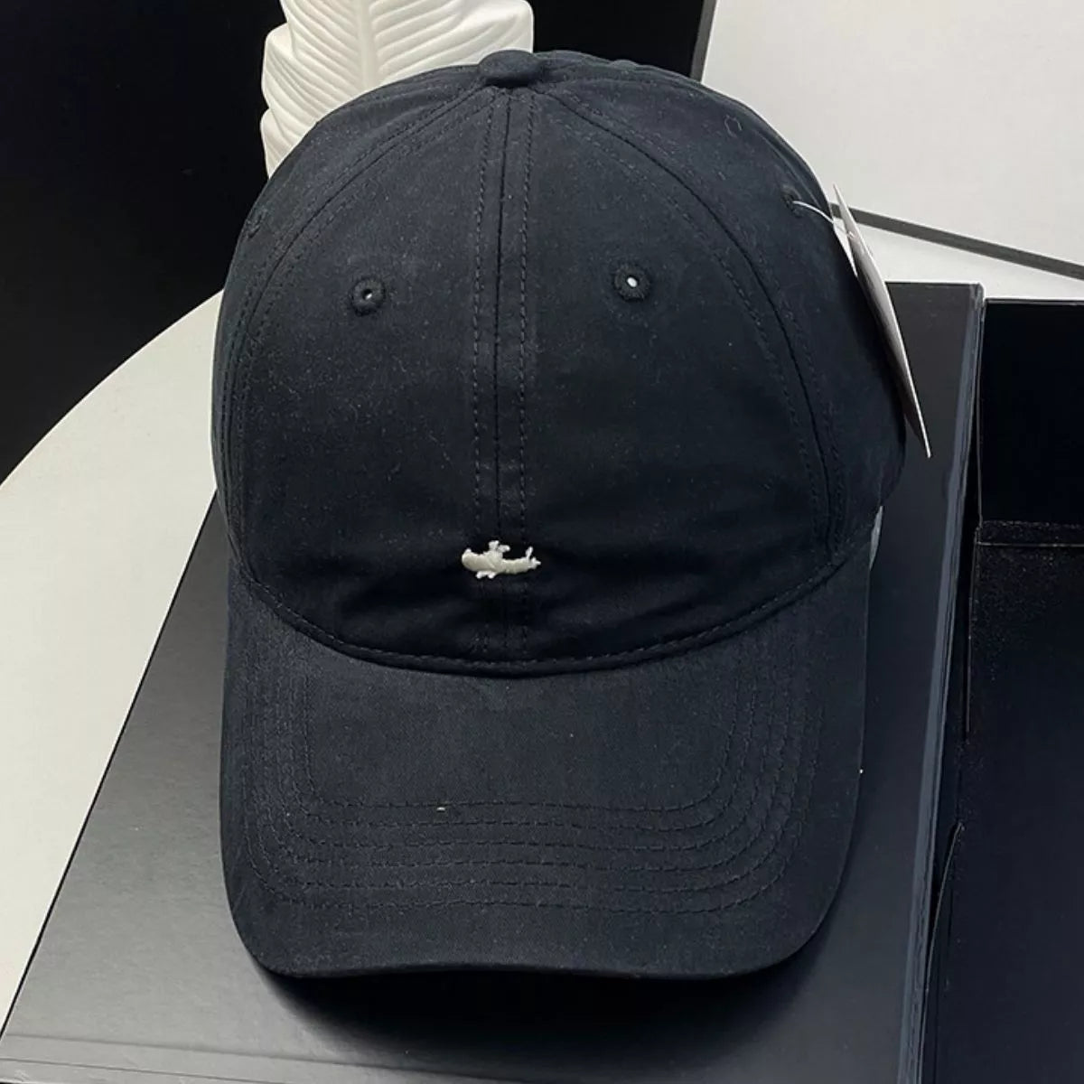 Cotton Baseball Cap with Embroidered Detail