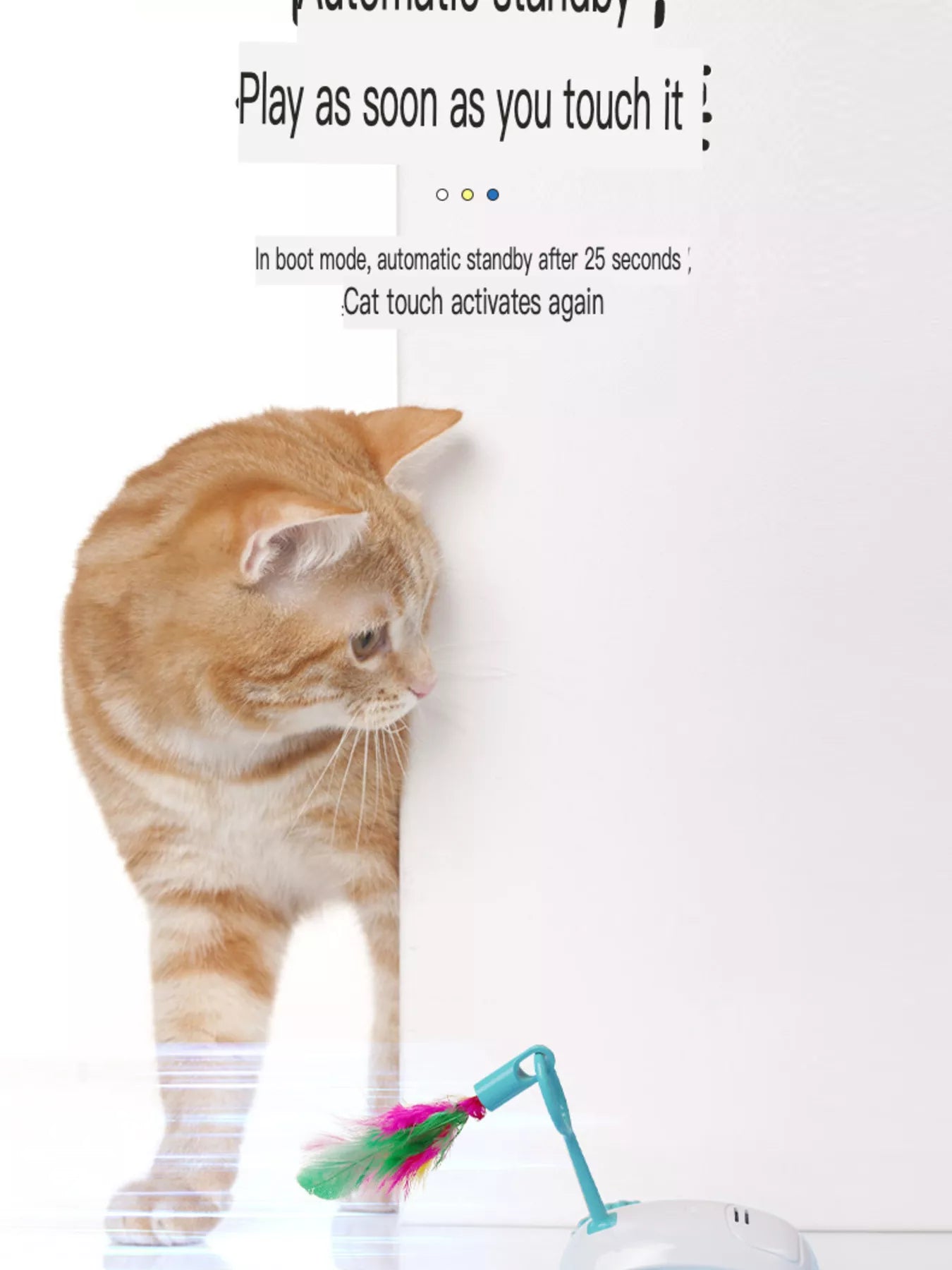 Interactive Self-Rotating Pet Teaser Toy