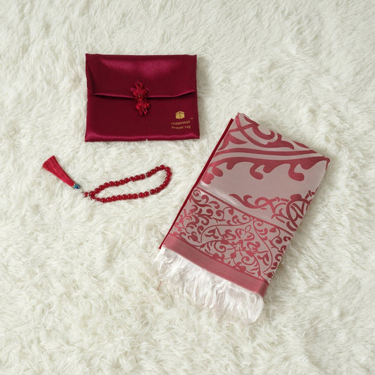 Eco-Friendly elegant Prayer Mat & Tasbeeh sets(MR066)