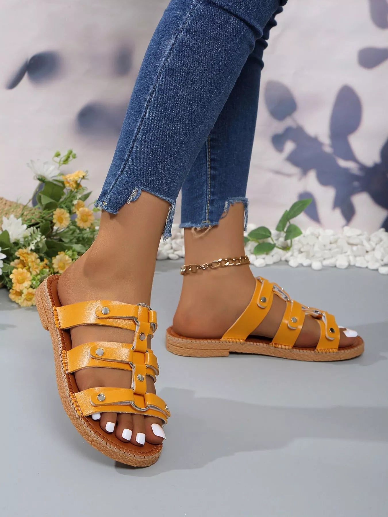 Studded Open Toe Sandals