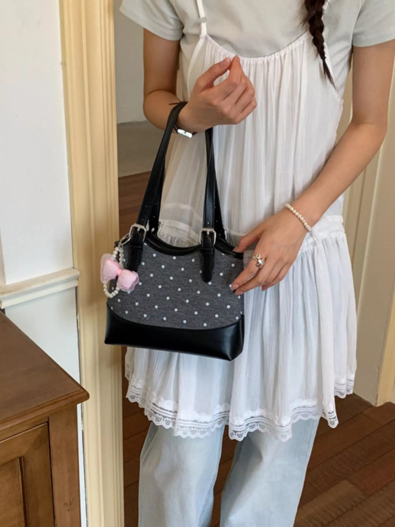 Polka Dot Shoulder Bag