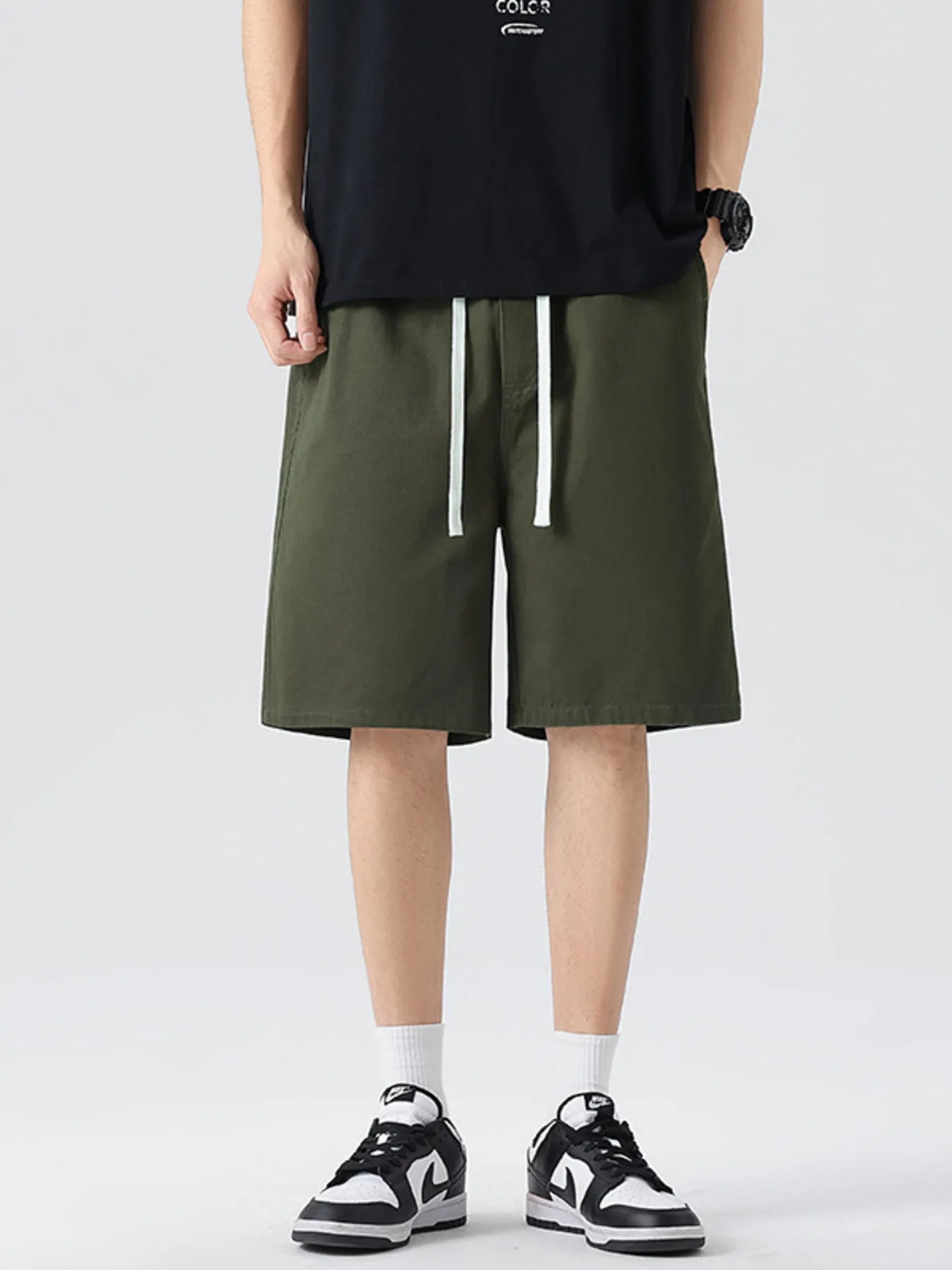 Men's Full Size Wide-Leg Shorts Plus Size