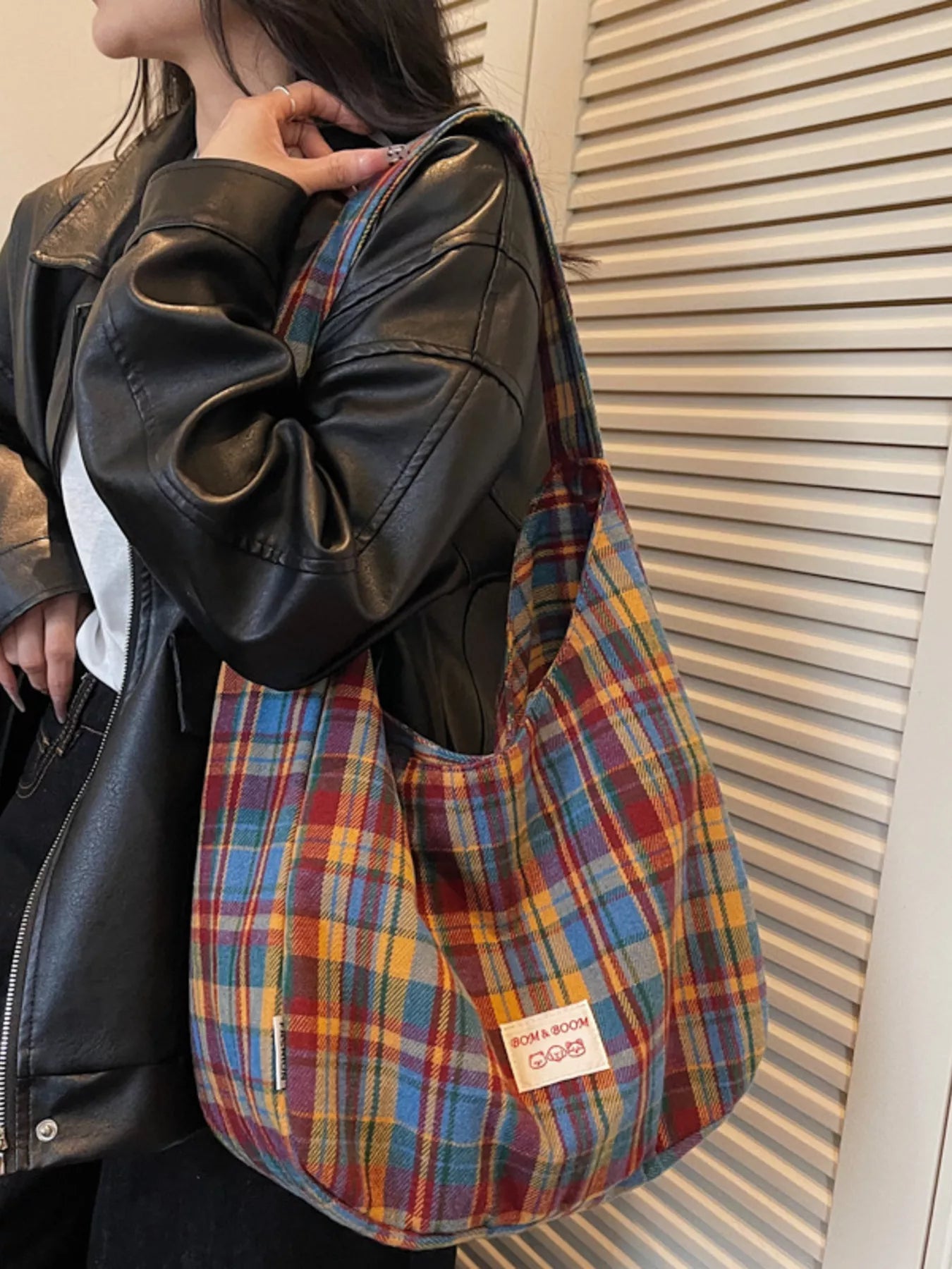 Lightweight Plaid Casual Handbag
