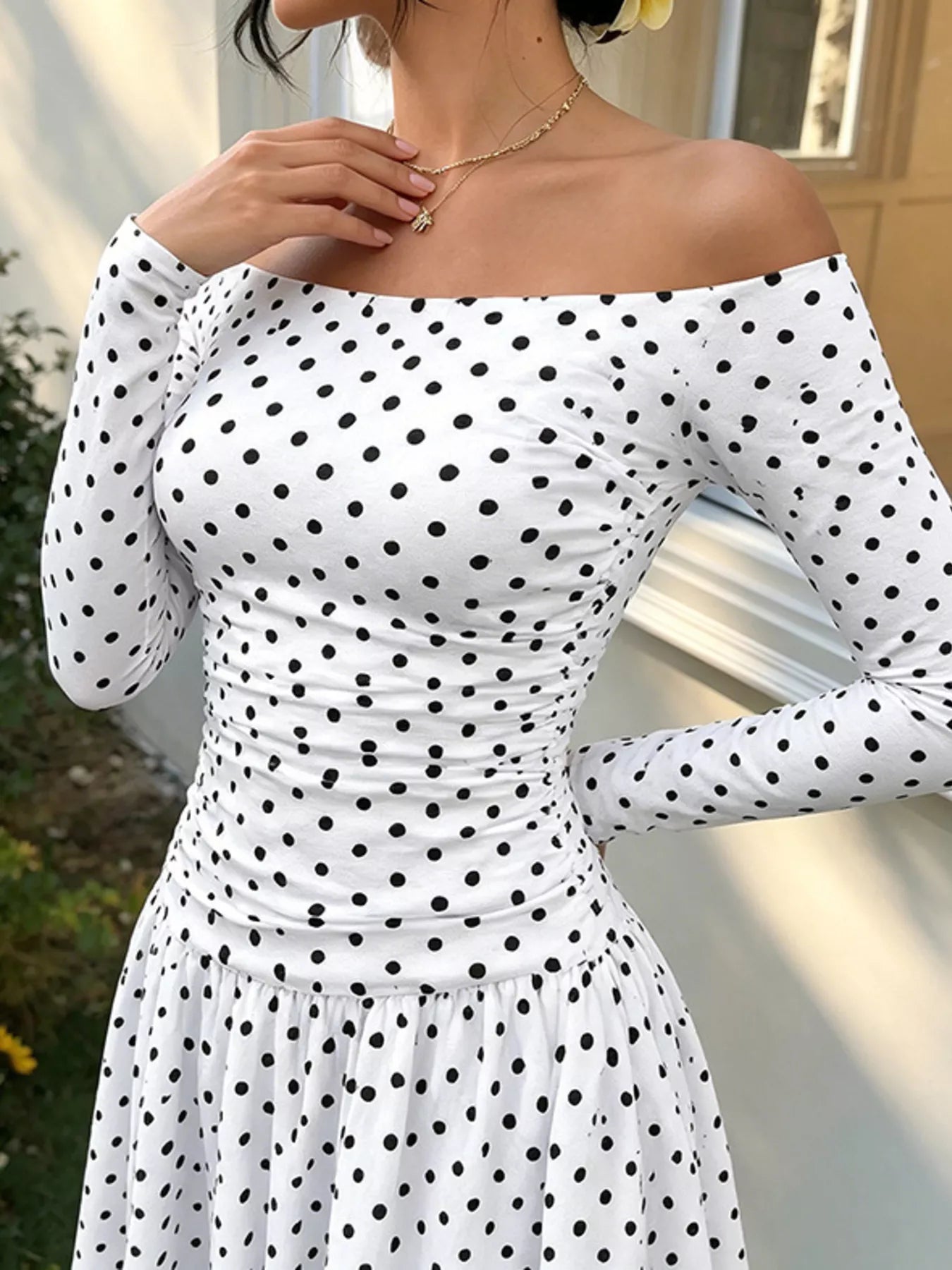 Off-the-Shoulder Maxi Dress