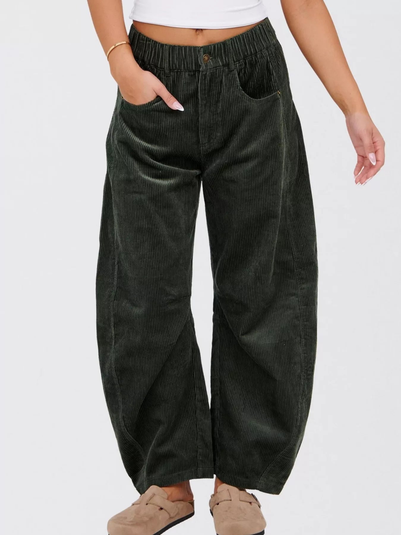 Corduroy Wide Leg Pants