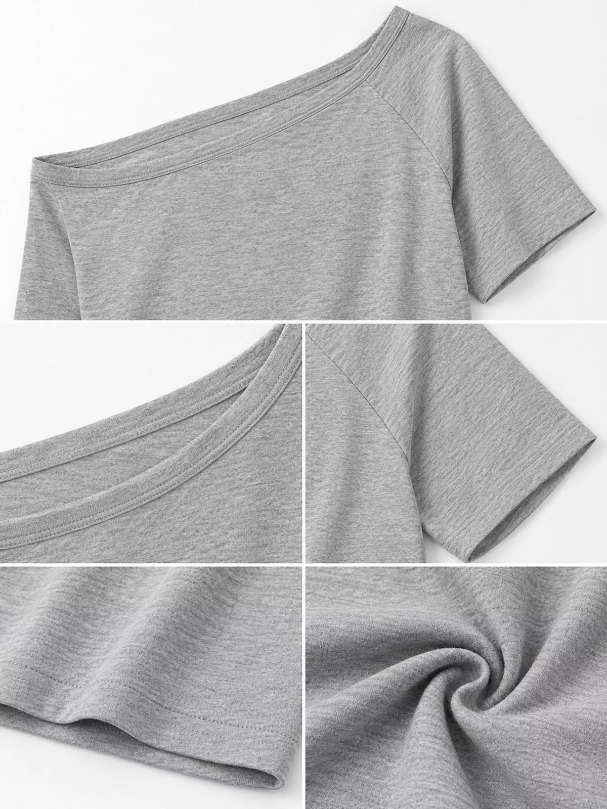 Boat Neck Short Sleeve T-Shirt