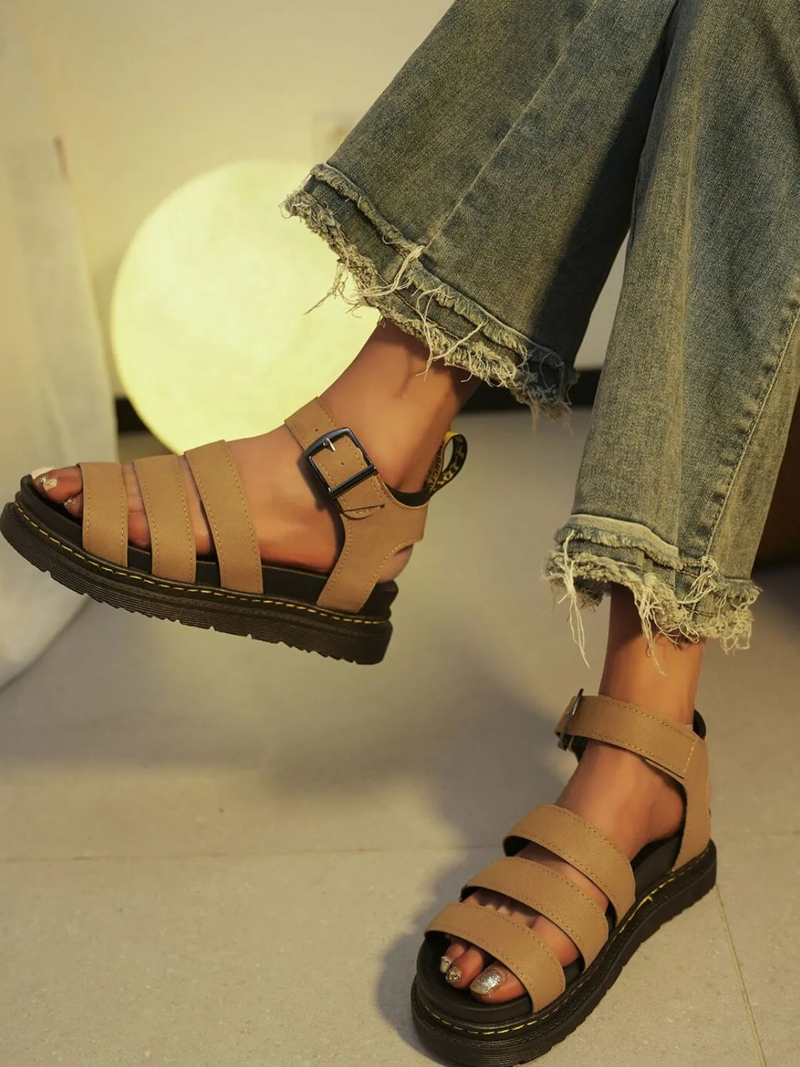 Multi-Strap Platform Sandals