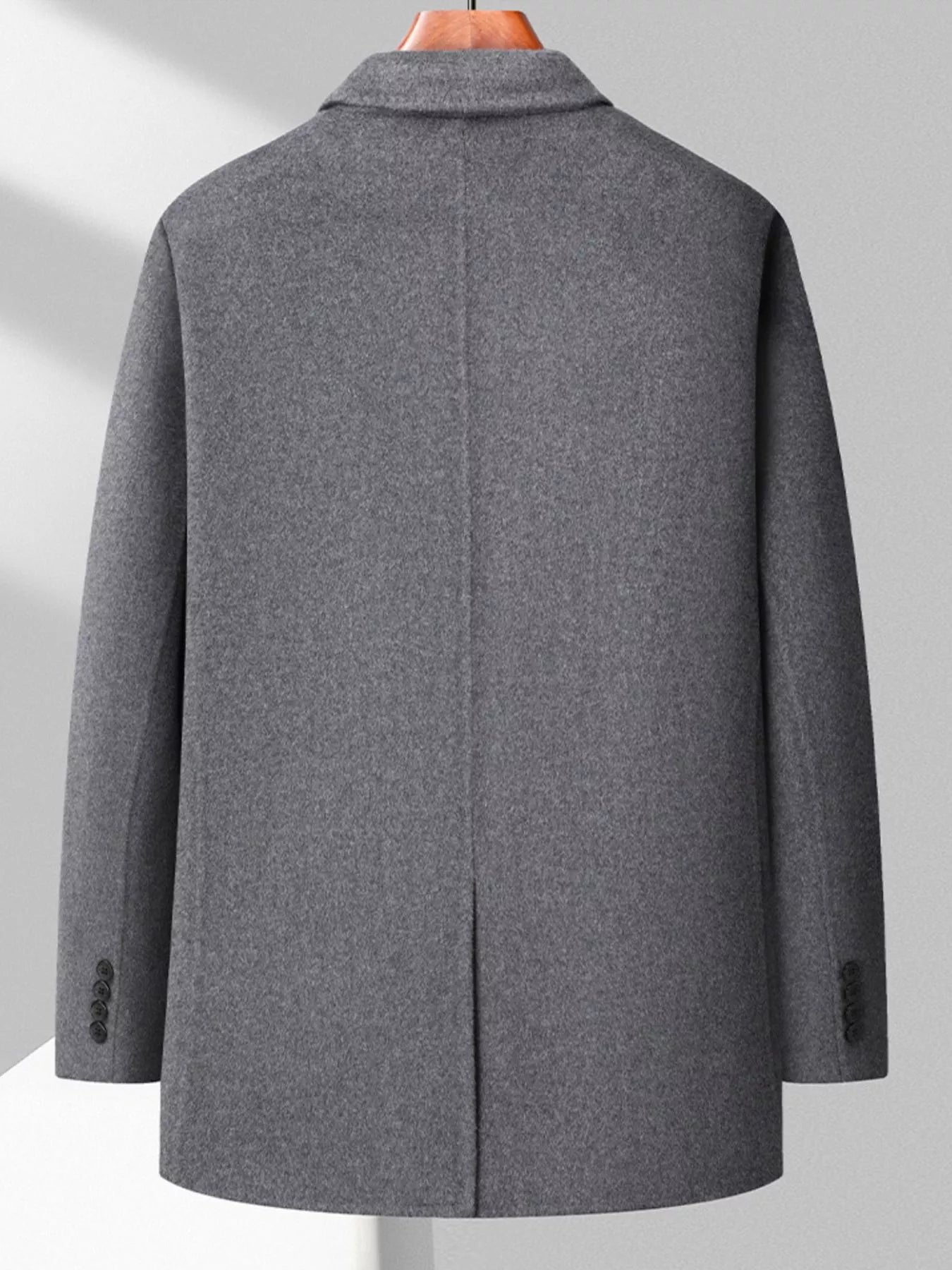Men's Plus Size Button Up Long Sleeve Coat