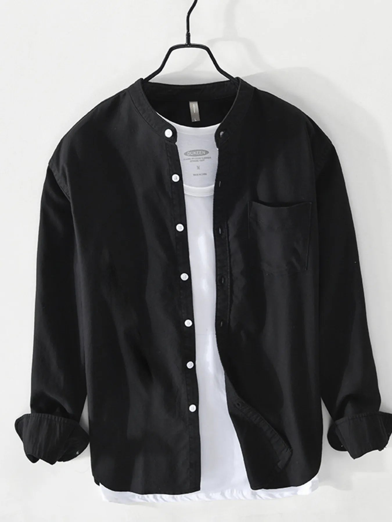 Men's Plus Size Button Up Long Sleeve Shirt