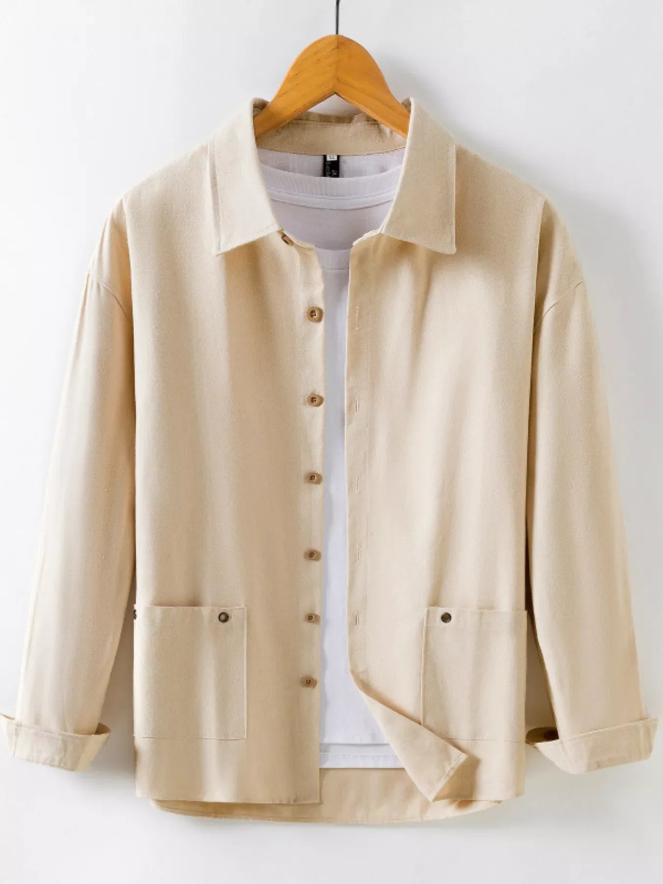 Men's Casual Solid Color Long Sleeve Shirt