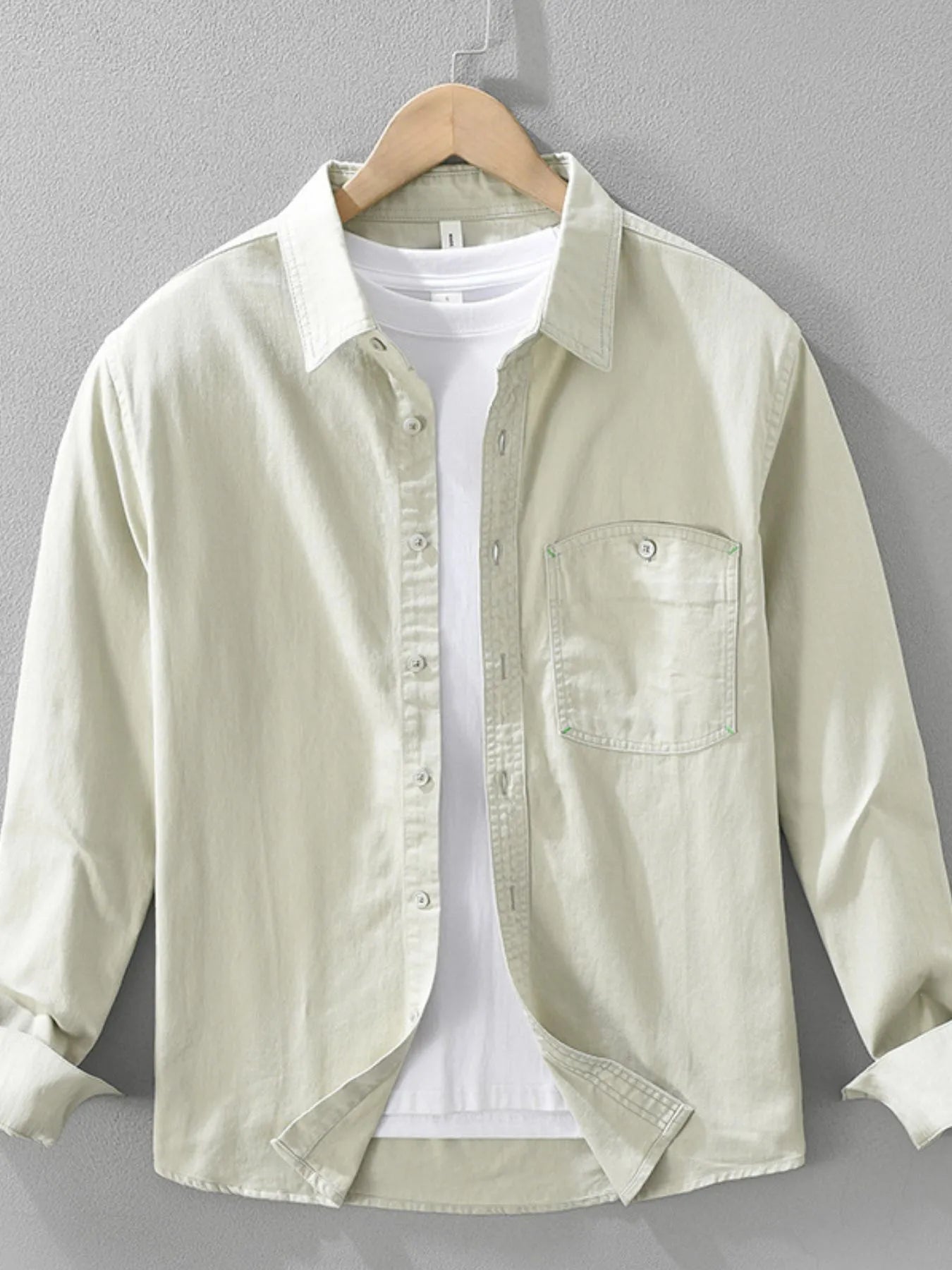 Men's Plus Size Button Up Long Sleeve Shirt
