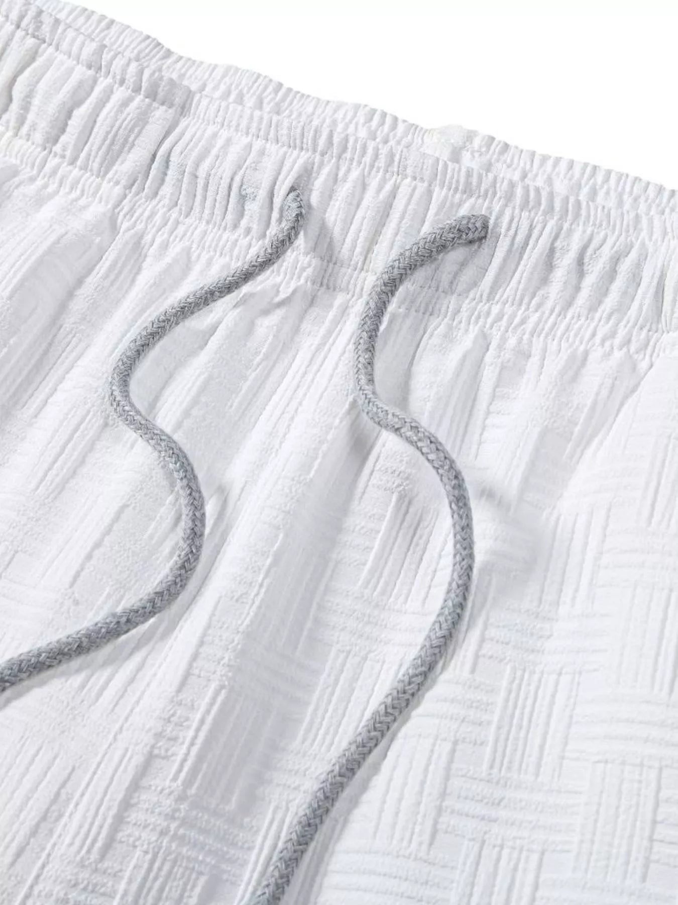 Men's Textured Drawstring Shorts
