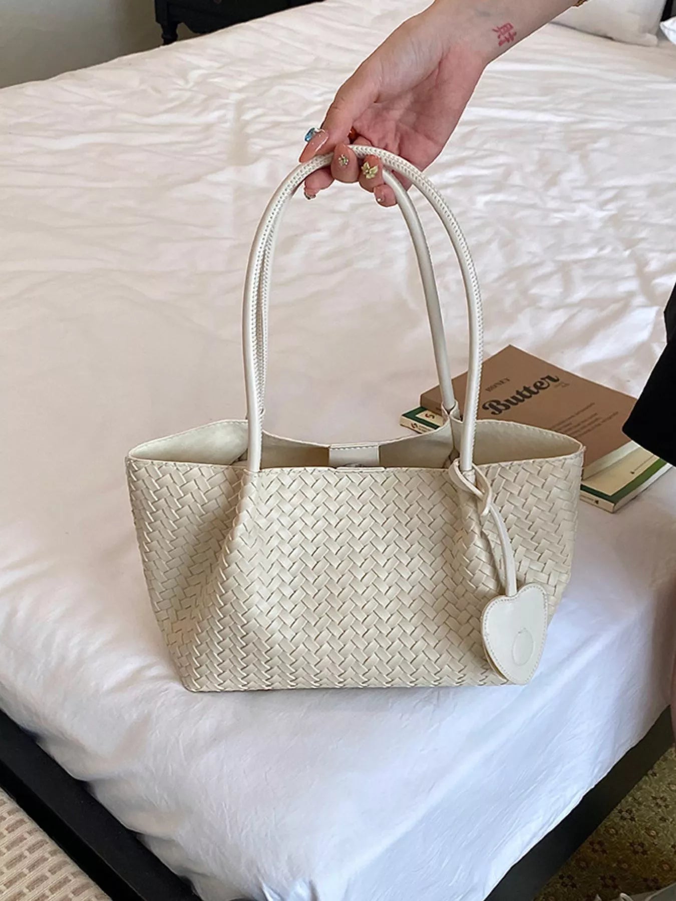 Woven Tote Shoulder Bag
