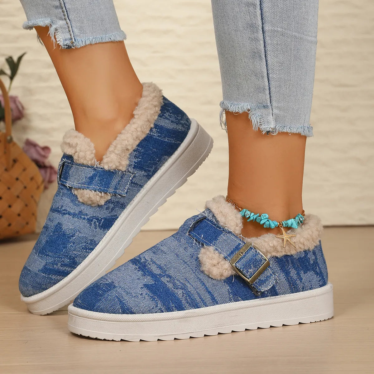 Round Toe Platform Ankle Boots