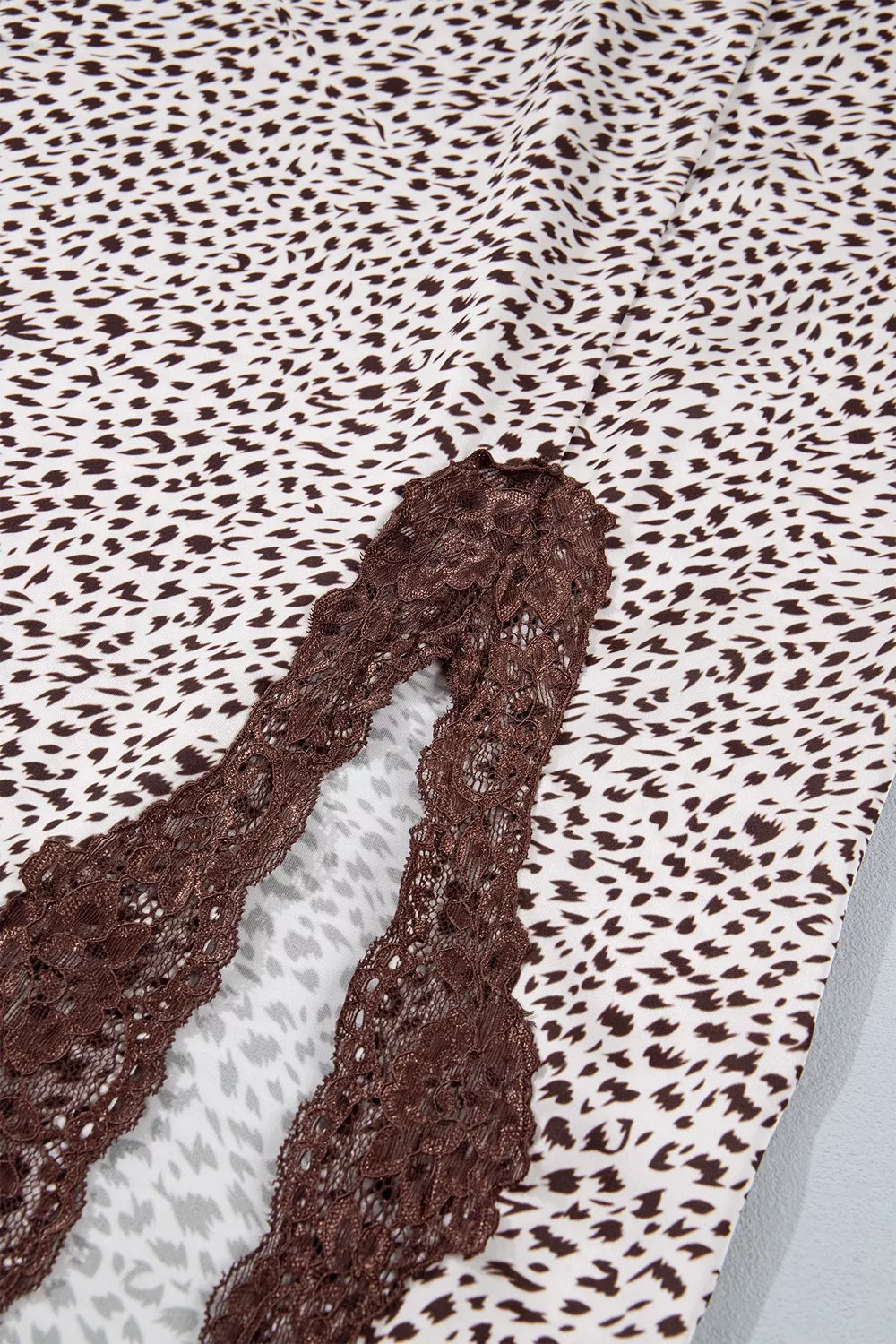 Slit Animal Print Skirt