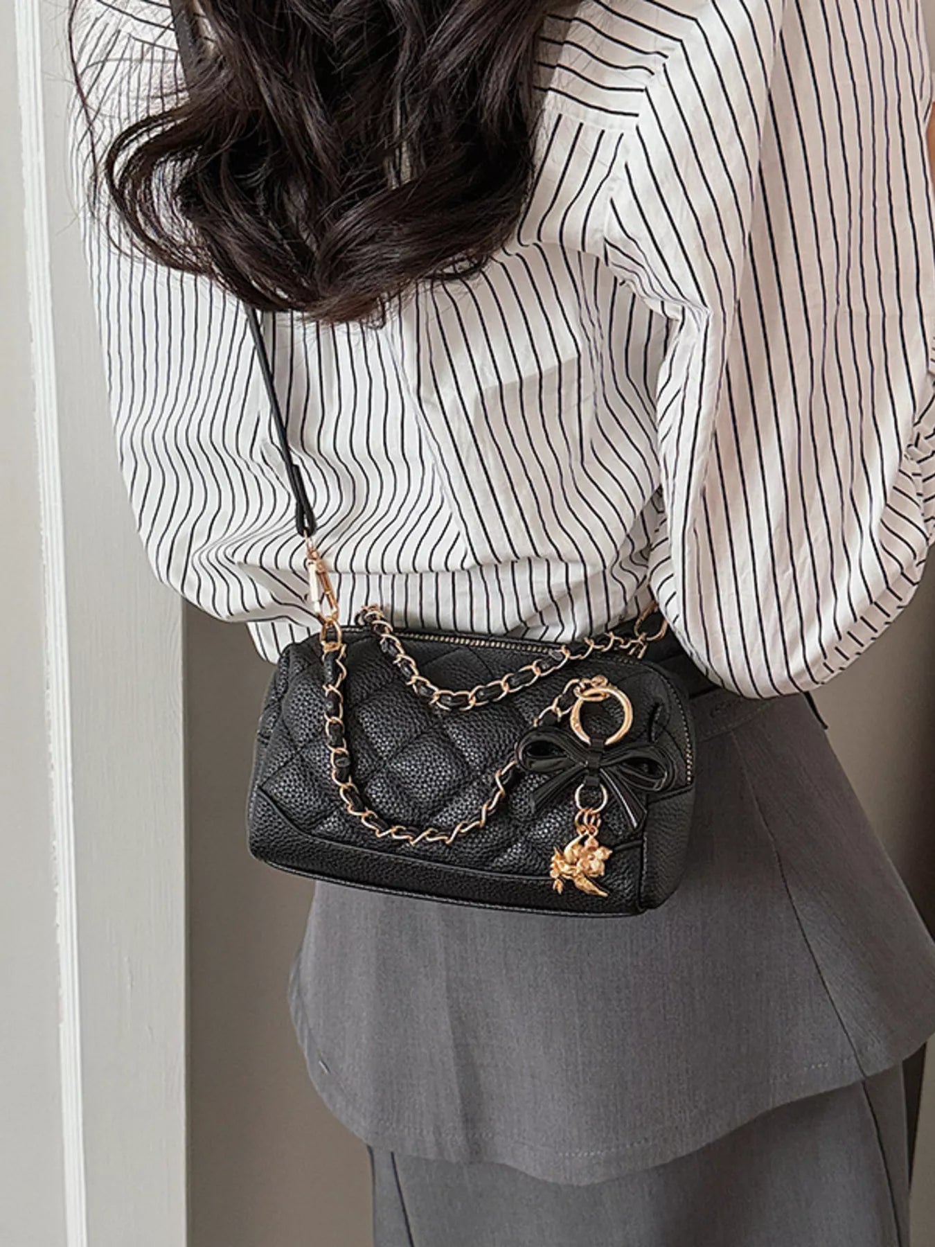 Quilted Chain Crossbody Bag