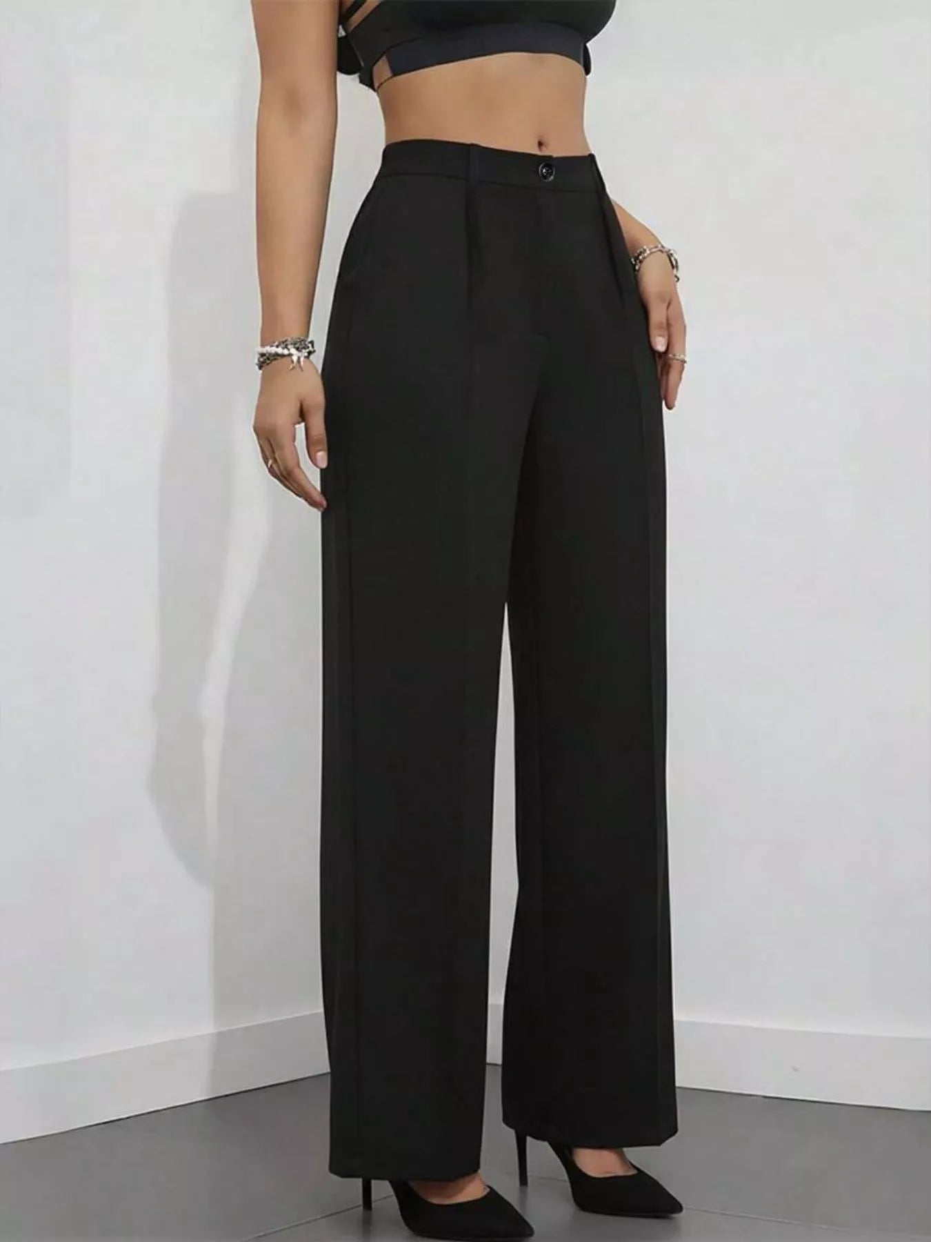 High-Waisted Wide Leg Pants