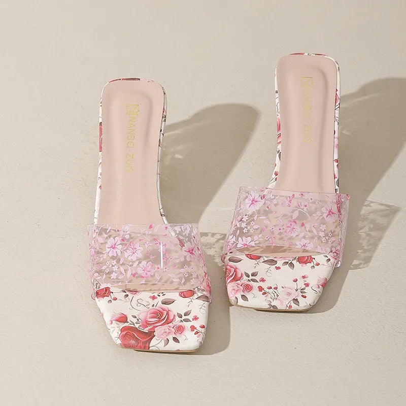 Open Toe Block Heels Sandals