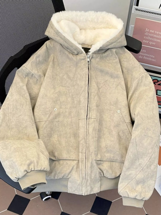 Men's Cozy Sherpa Lined Hooded Jacket
