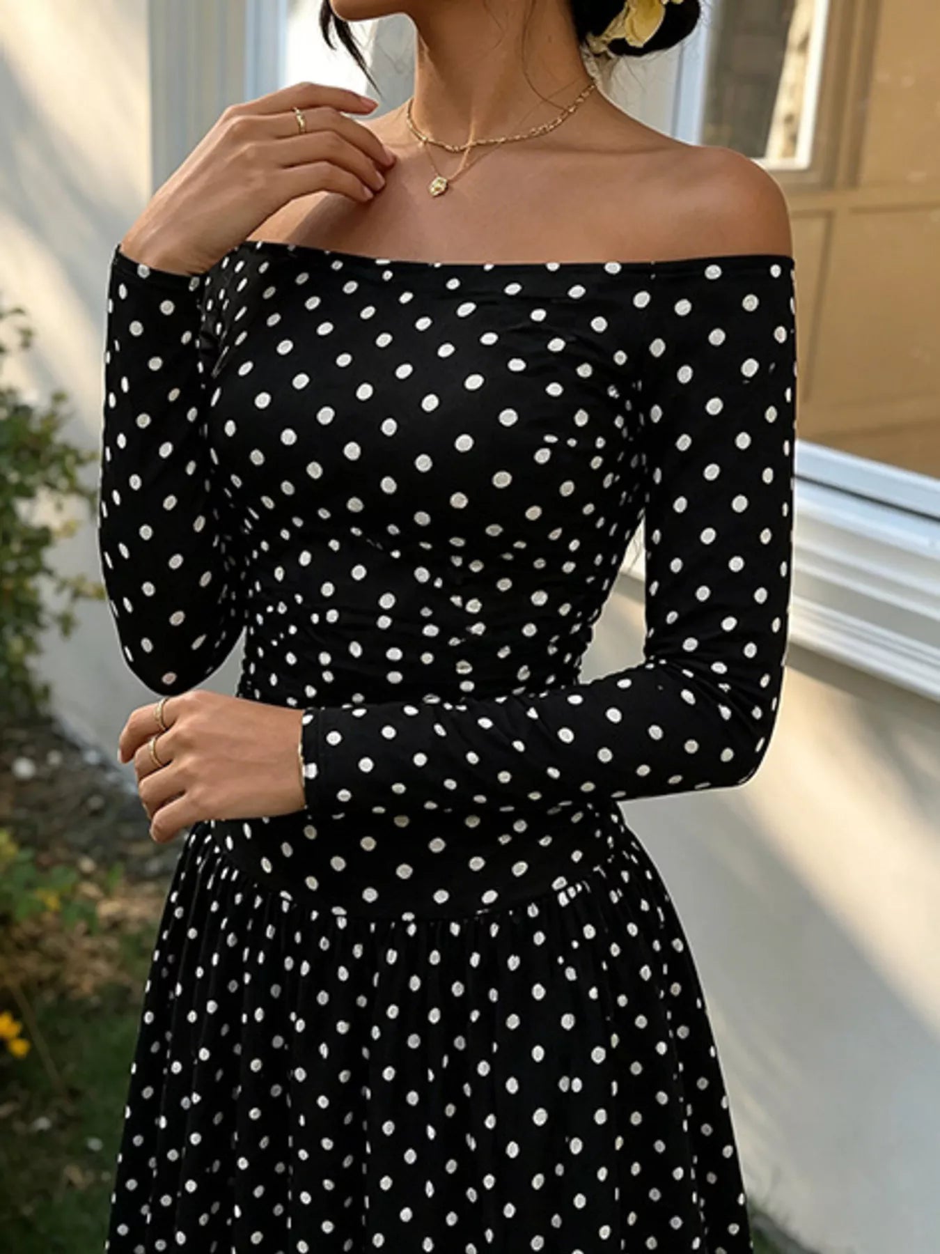 Off-the-Shoulder Maxi Dress