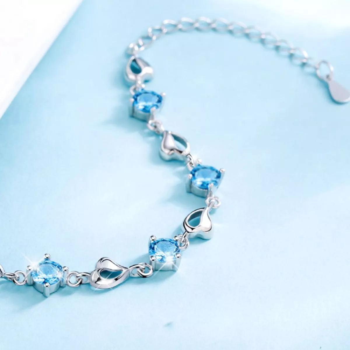 925 Sterling Silver Crystal Bracelet