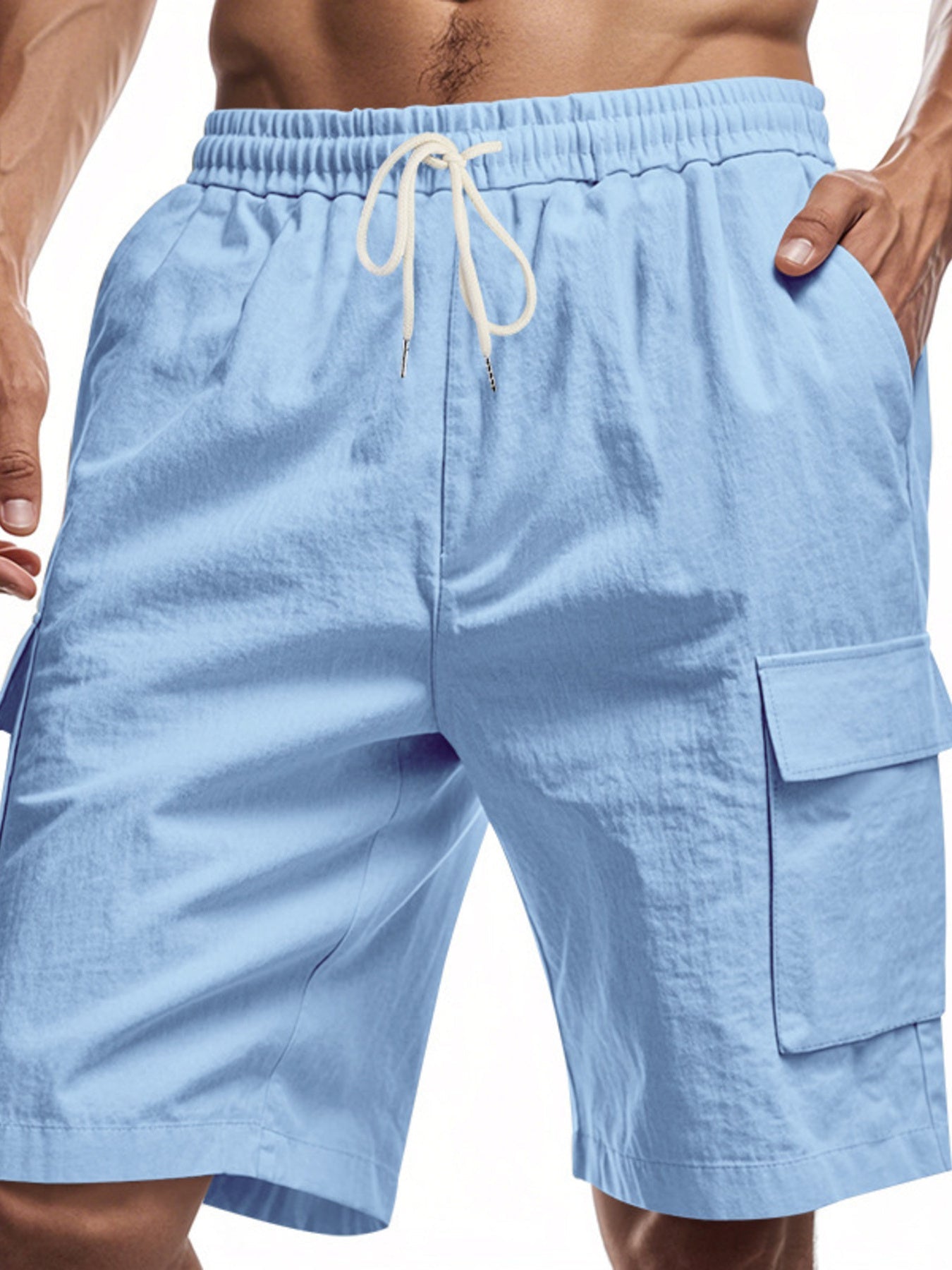 Men's Full Size Casual Lightweight Cargo Shorts Plus Size